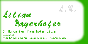 lilian mayerhofer business card